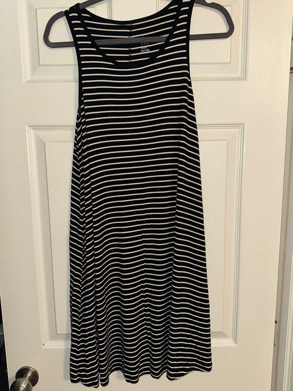 a new day Black and White Striped Midi Tank Dress
